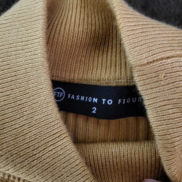 Fashion 2 Figure: Mustard SEXY Bodycon Long Sleeve Dress: New Never Worn - Picture 5 of 9